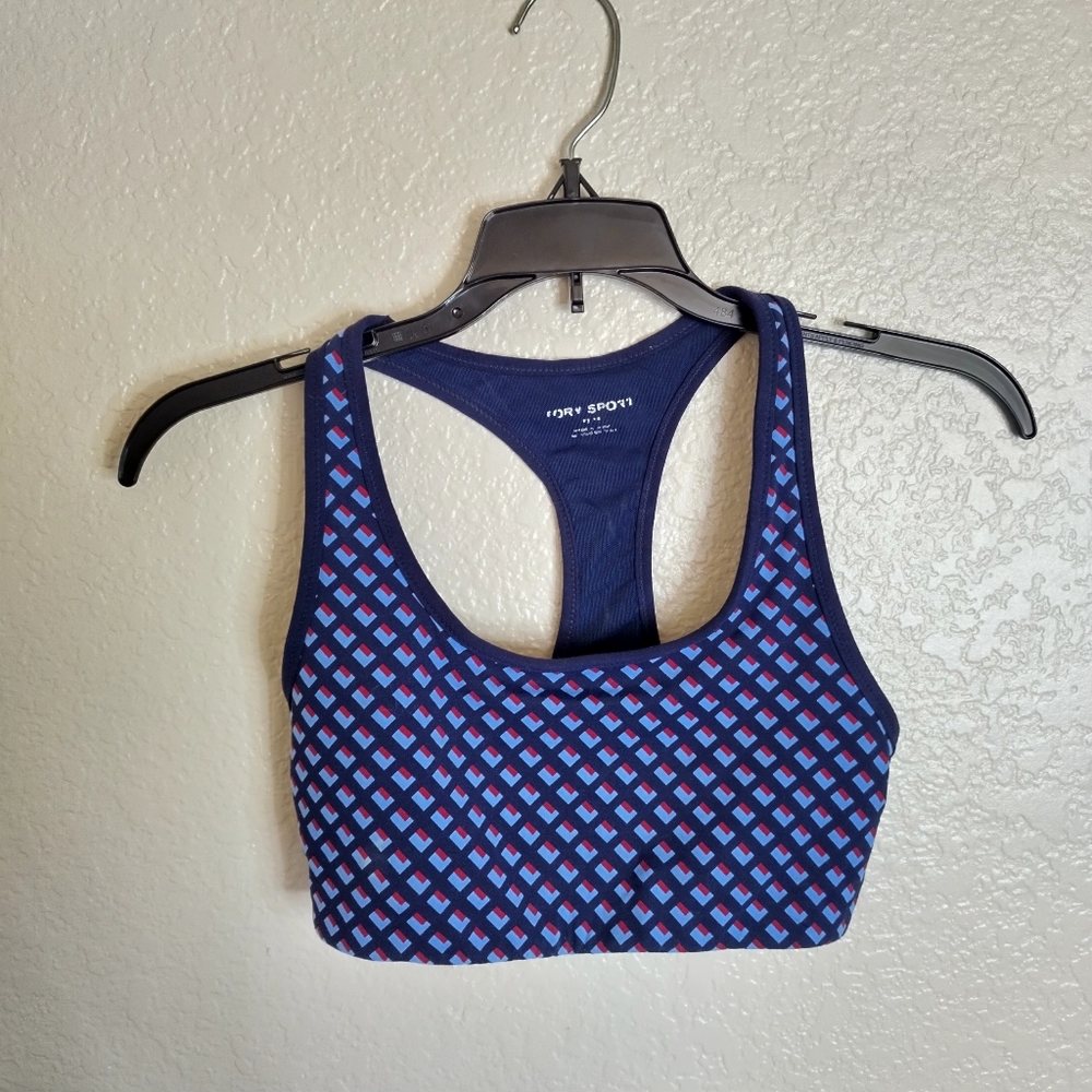 Tory Burch Sport Diamond Racerback Sports Bra Sz Xs